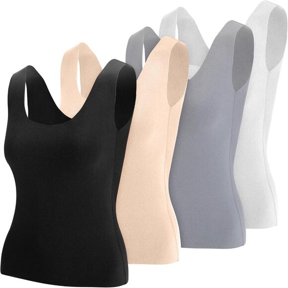 Women Thermal Tank Tops Cotton Sleeveless Camisole for Winter Workout